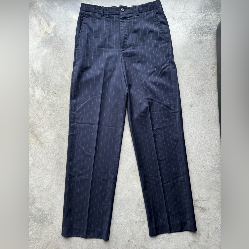 Pinstriped Navy Zara Pants